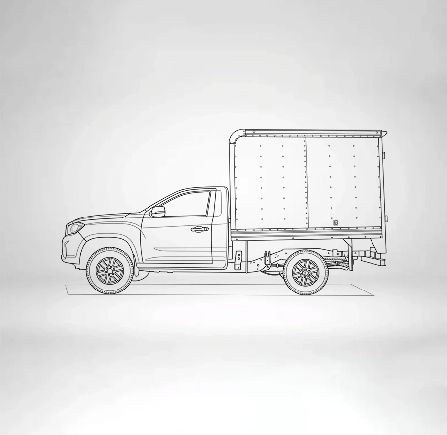 Carrocería 1.5 ton - CAJA REFRIGERADA Base