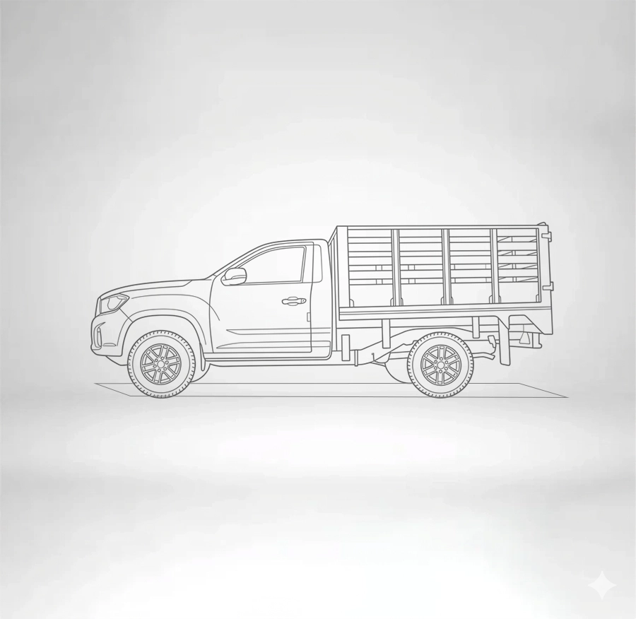 Carrocería 1.5 ton - Redila (Estaquitas) Base